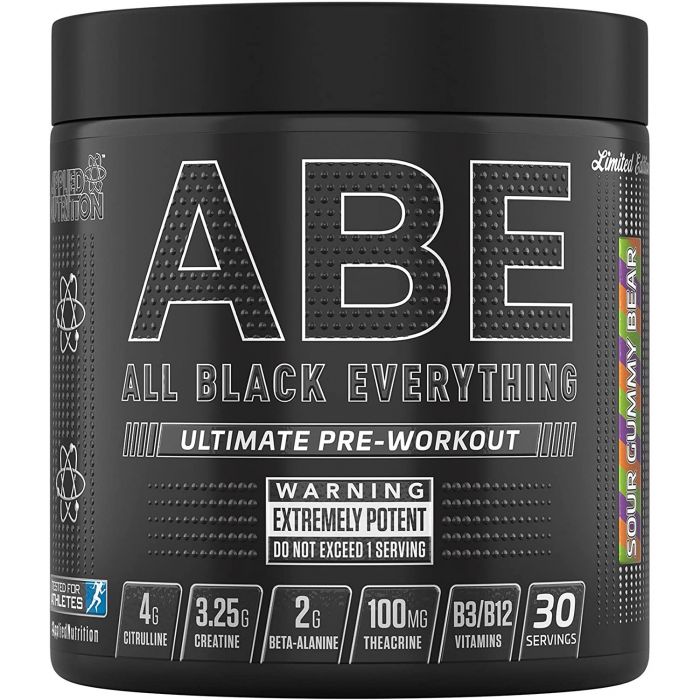 Applied Nutrition ABE - All Black Everything, Saurer Gummy Bear - 315g er Pack (Sour Gummy Bear)