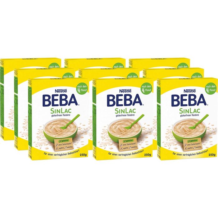 NESTLÉ BEBA SinLac glutenfreier Reisbrei (9 x 250g)