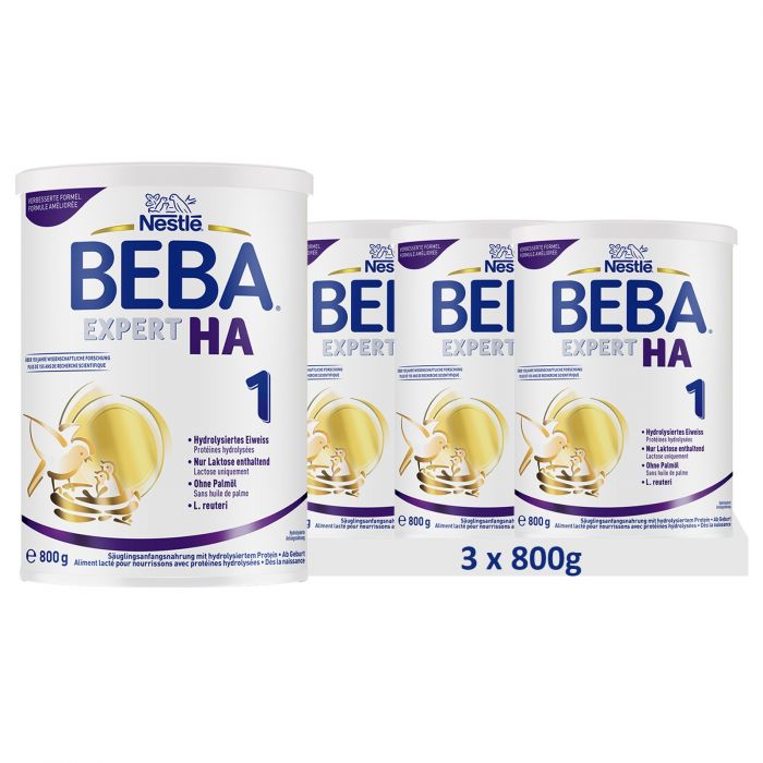 Nestlé BEBA EXPERT HA 1 Hydrolisierte Anfangsnahrung (3 x 800g)