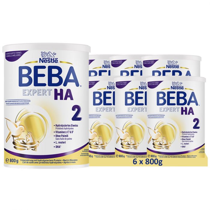 Nestlé BEBA EXPERT HA 2 Hydrolisierte Folgenahrung (6 x 800g)