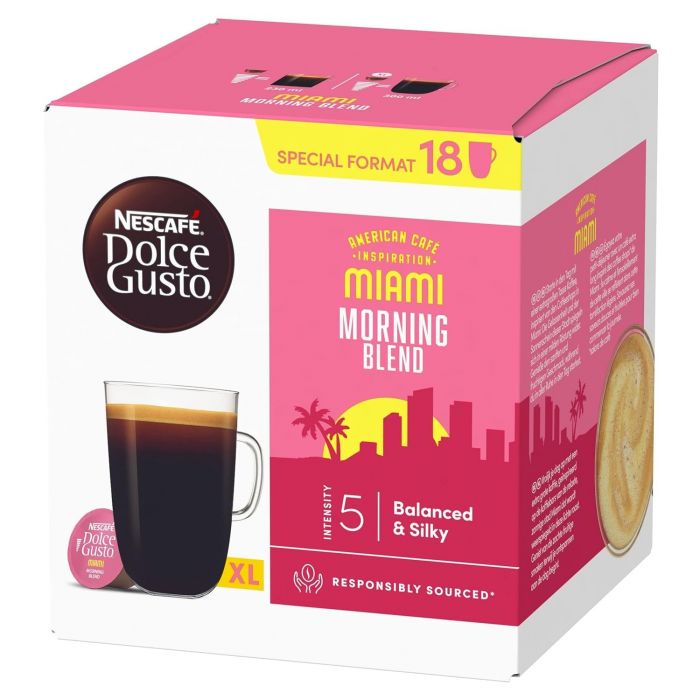 NESCAFÉ Dolce Gusto Miami Morning Blend 1er Pack (1 x 18 Kapseln) (1er Pack (1 x 18 Kapseln))