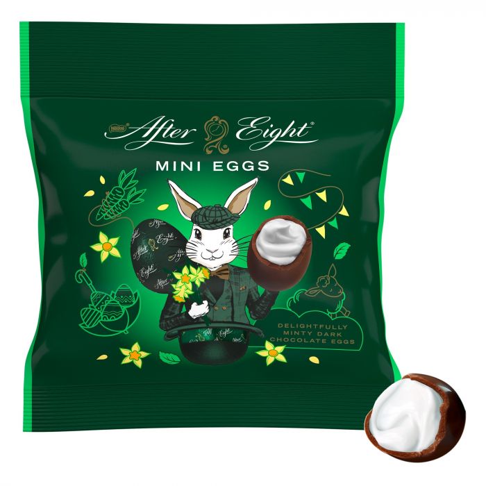 NESTLÉ AFTER EIGHT Mini Eggs, Ostereier aus dunkler Schokolade mit Minzfüllung (1 x 90g)