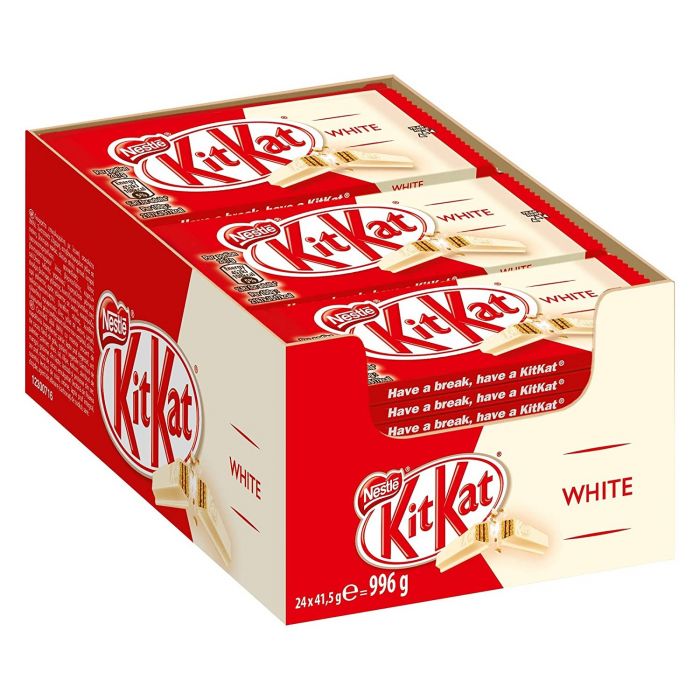 NESTLÉ KitKat White Knusper-Riegel mit weißer Schokolade (24 x 41,5g)