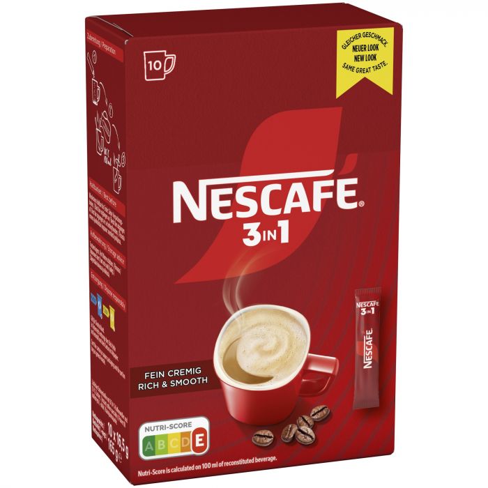 NESCAFÉ 3in1 Sticks löslicher Kaffee (1 x 10 x 16,5g)