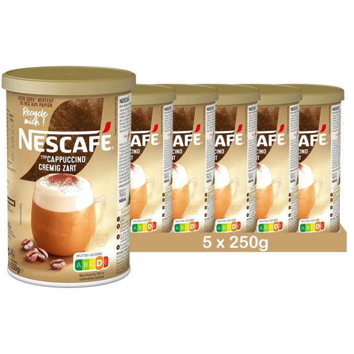 NESCAFÉ Gold Typ Cappuccino löslicher Bohnenkaffee (5er Pack (5 x 250g))