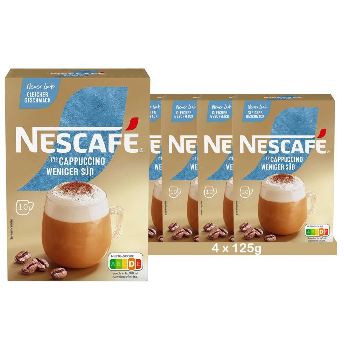 NESCAFÉ Gold Typ Cappuccino Weniger Süß (4 x 125g)