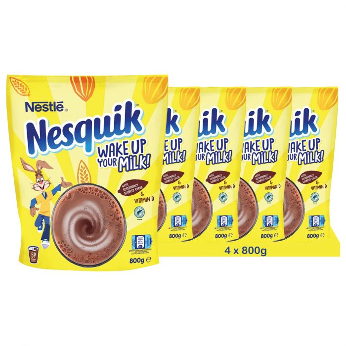 NESTLÉ Nesquik, kakaohaltiges Getränkepulver (4 x 800g)