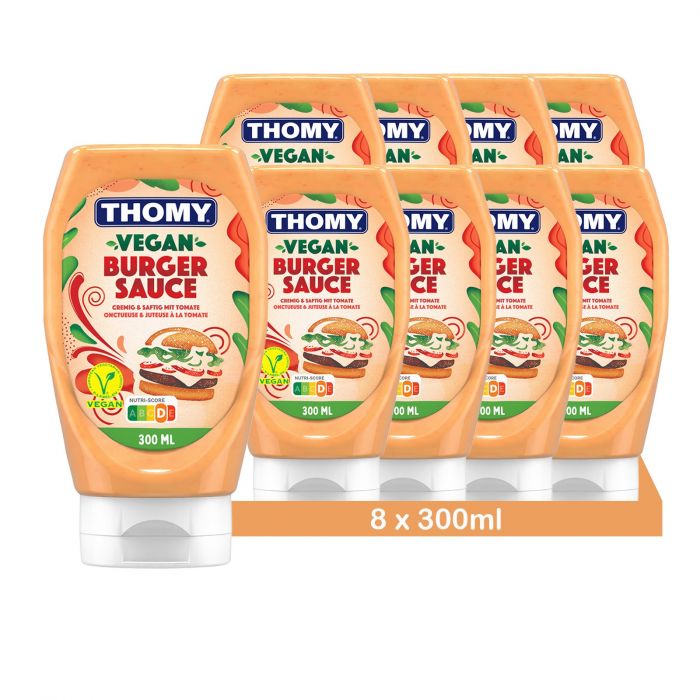 THOMY Vegane Burger Sauce | leckere Grill- und Burgersauce | perfekt zum Dippen und würzen (8er Pack (8 x 300ml))