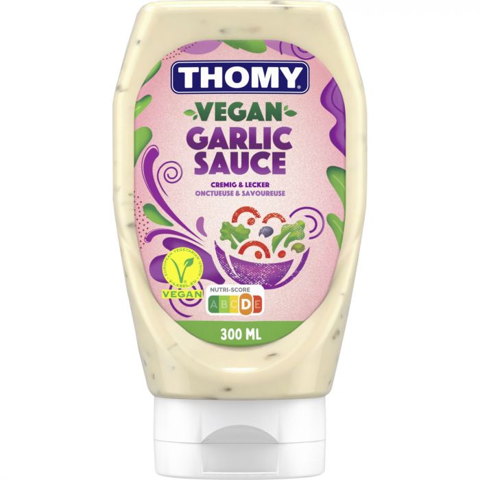 THOMY Vegane Knoblauch Sauce | leckere Grill- und Burgersauce | perfekt zum Dippen und würzen (8er Pack (8 x 300ml))