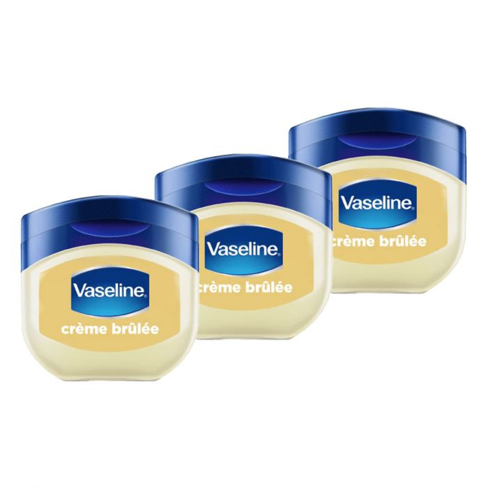 Vaseline Lip Therapy Crème Brûlée | Pflegender Lippenbalsam für optimale Feuchtigkeit | (Crème Brûlée (3er Pack))