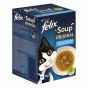 FELIX Soup, Suppe mit zarten Stückchen, Geschmacksvielfalt aus dem Wasser, 6erPack à 48g (8er Pack (8 x 6 x 48g))