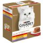 GOURMET Gold Raffiniertes Ragout Katzenfutter nass, Sorten-Mix, 8er Pack à 85g Dose (1er Pack (8 x 85g))